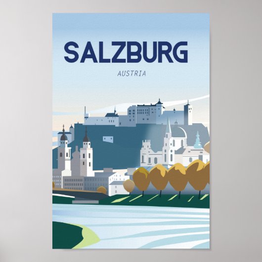 Salzbourg Autriche affiche de voyage (Devant)