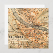 Salzbourg, Autriche Carte Vintage (Devant / Derrière)