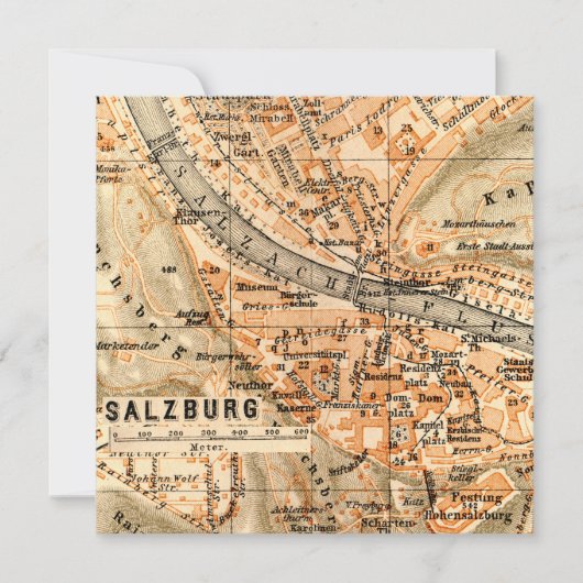 Salzbourg, Autriche Carte Vintage (Devant)