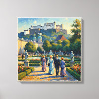Salzbourg Autriche Jardin du Château Toile Étirée