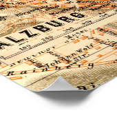 Salzbourg, Autriche Poster de la carte Vintage (Coin)