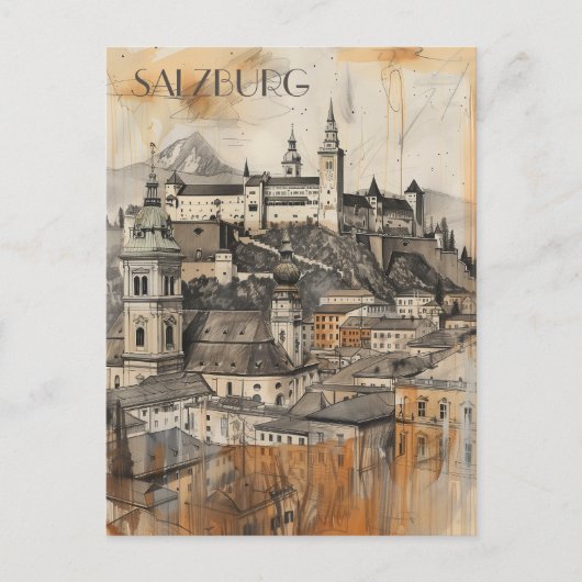 Salzburg Briefkaart (Voorkant)