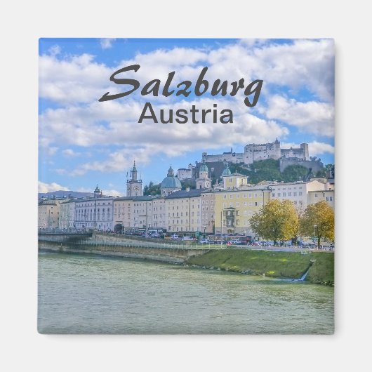 Salzburg in Oostenrijk Europa Souvenir Magneet (Voorkant)