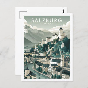Salzburg Oostenrijk Beroemde Reisplaats Briefkaart