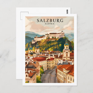 Salzburg Oostenrijk Beroemde Reisplaats Briefkaart