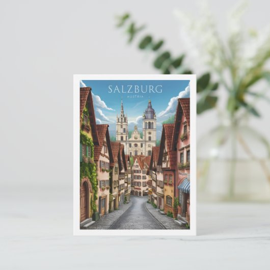 Salzburg Oostenrijk Beroemde Reisplaats Briefkaart (Staand voorkant)