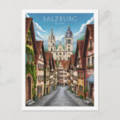 Salzburg Oostenrijk Beroemde Reisplaats Briefkaart (Voorkant)