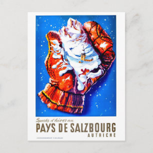 Salzburg, Oostenrijk, een dorp in handschoen voor Briefkaart