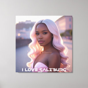 SALZBURG - OOSTENRIJK - IK HOU VAN SALZBURG CANVAS AFDRUK
