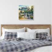 Salzburg Oostenrijk Kasteeltuin Uitgerekte Canvas Afdruk (Insitu (Slaapkamer))