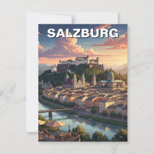 Salzburg Oostenrijk Reizen Briefkaart