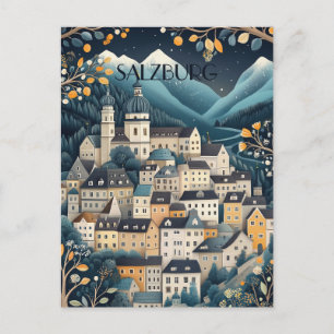 Salzburg Oostenrijk Reizen Briefkaart