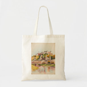 Salzburg Oostenrijk Reizen Kasteel Aquarel Tote Bag