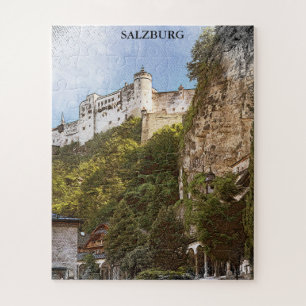 Salzburg Oostenrijk Reizen Panorama Uitzicht Legpuzzel