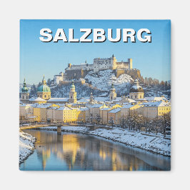 Salzburg Oostenrijk Reizen Winter Magneet