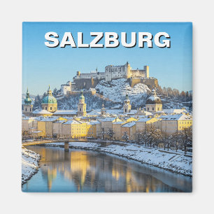 Salzburg Oostenrijk Reizen Winter Magneet