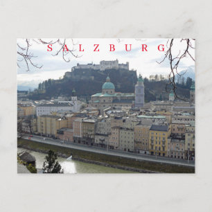 Salzburg panoramische zicht ansichtkaart briefkaart