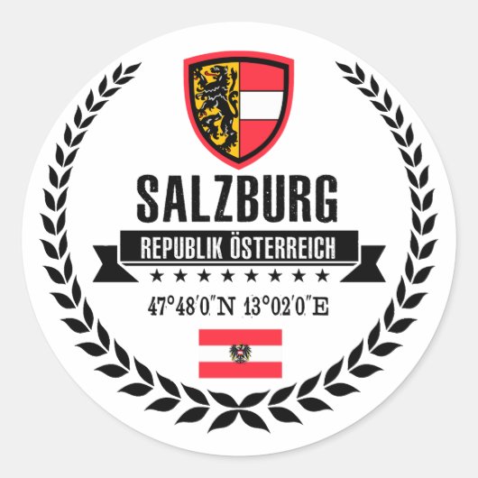 Salzburg Ronde Sticker (Voorkant)