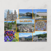 Salzburg Sightsee Places Vacking Briefkaart (Voorkant)