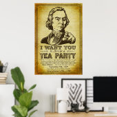 Sam Adams Tea Party Event Poster (Thuiskantoor)