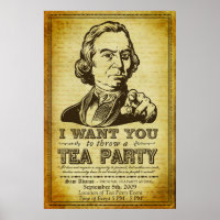 Sam Adams Tea Party Personnalisable Poster de l'év