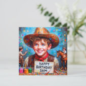 SAM ~ Carte d'anniversaire ~ Cowboy ~ Carte d'appa (Debout devant)