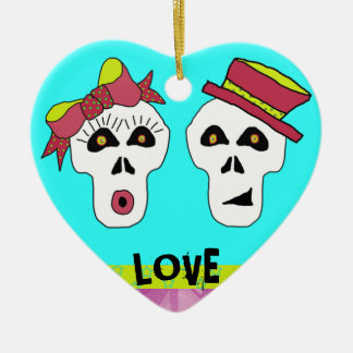 Sam en Sally Skull-versiering Keramisch Ornament