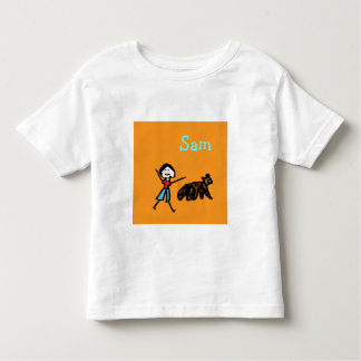 Sam en zijn hond - Gepersonaliseerd Kinder Shirts