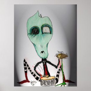 Sam- Ghoulie Drummer Art Poster van Tricia Martin