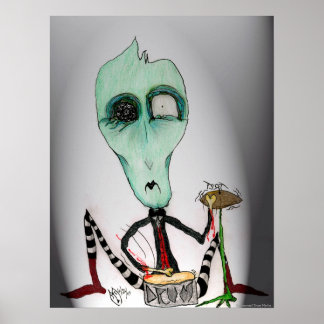 Sam- Ghoulie Drummer Art Poster van Tricia Martin