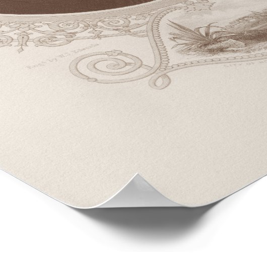 Sam Houston Engraved Portrait Poster (Hoek)