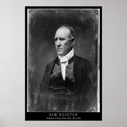 Sam Houston Portrait Poster (Voorkant)