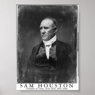 Sam Houston, President van Texas Poster