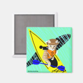 Sam Le Cat Kayak Selfie Magnet Magneet (Voorkant / Achterkant)
