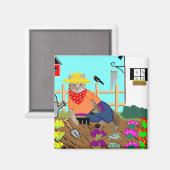 Sam Le Cat Magnet de jardinage (Recto/Verso)