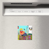 Sam Le Cat Magnet de jardinage (In Situ (Lave-vaisselle))