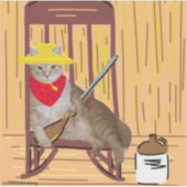 Sam Le Cat No Tresspassant Country Chat Sticker (Devant)