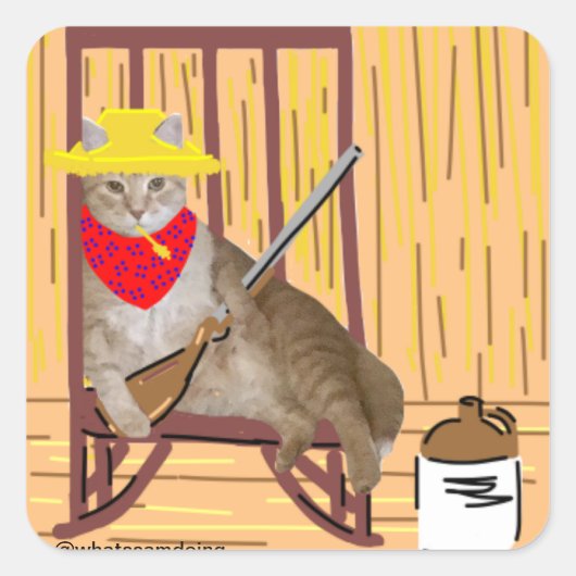 Sam Le Cat Pas d'intrusion Pays Stickers Chat (Devant)