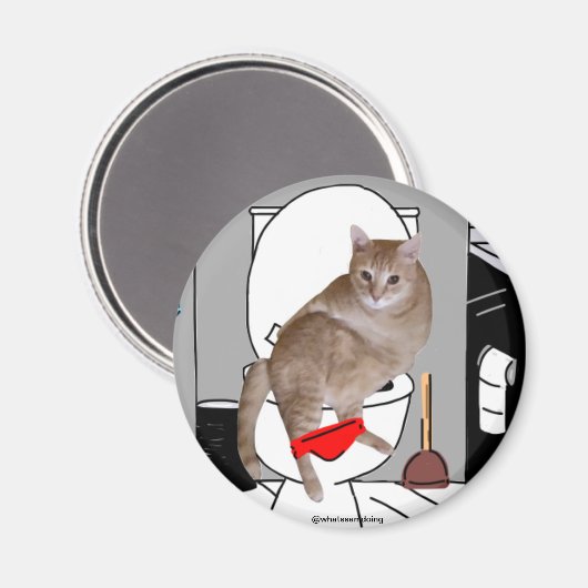 Sam Le Cat Privacy Please Magnet (Recto/Verso)