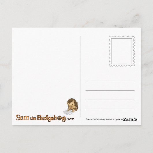 Sam le hérisson - Carte postale Johnny #4 (Dos)