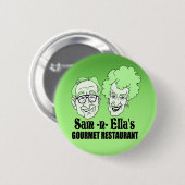 Sam-n-Ella's restaurant Ronde Button 5,7 Cm (Voorkant /achterkant)