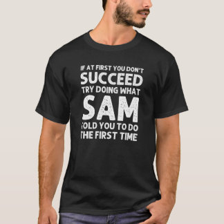 SAM Name Personalized Birthday Funny Kerstmis Jok T-shirt