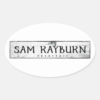 Sam Rayburn Reservoir Ovale Sticker