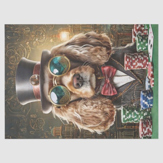 Sam Slick, Cocker Spaniel Pokeren Tissuepapier (Voorkant)