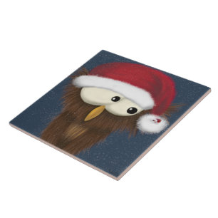 Sam The Cute and Festive Owl Painting Tegeltje