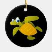 Sam The Zee Turtle Keramisch Ornament (Voorkant)