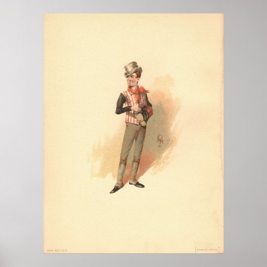 Sam Weller van Kyd van Dickens The Pickwick Papers Poster (Voorkant)