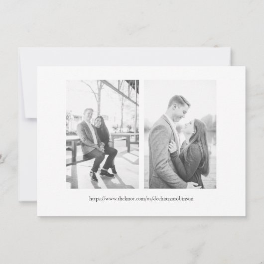 Samantha en Michael Final Invitation Kaart (Achterkant)