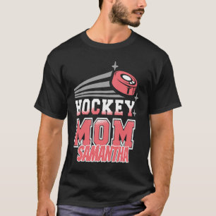 Samantha Hockey Mam met Puck Womens T-shirt