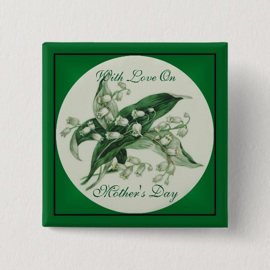 Samantha Lily 1 Vierkante Button 5,1 Cm (Voorkant)